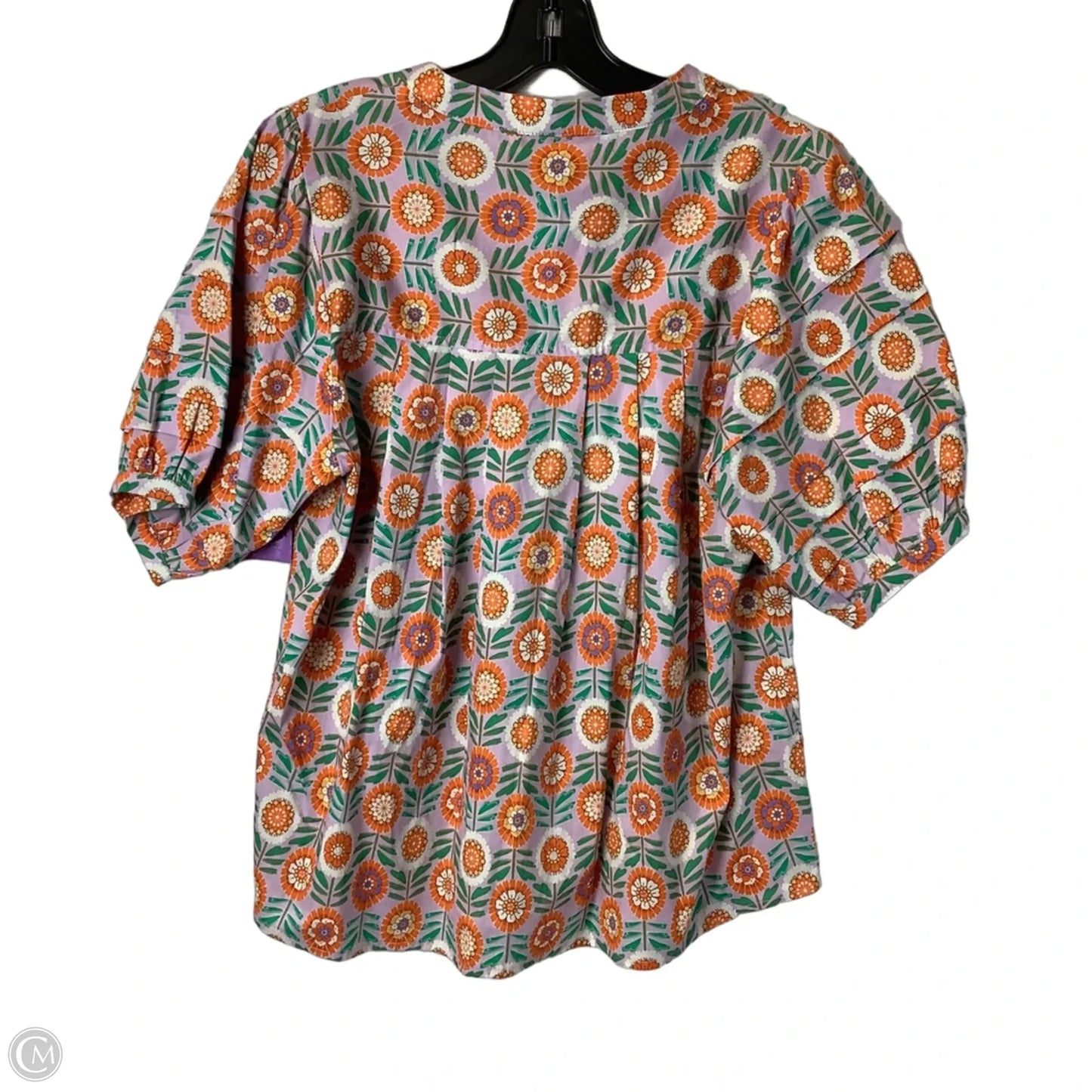 Top Short Sleeve By Karlie In Floral Print, Size: S
