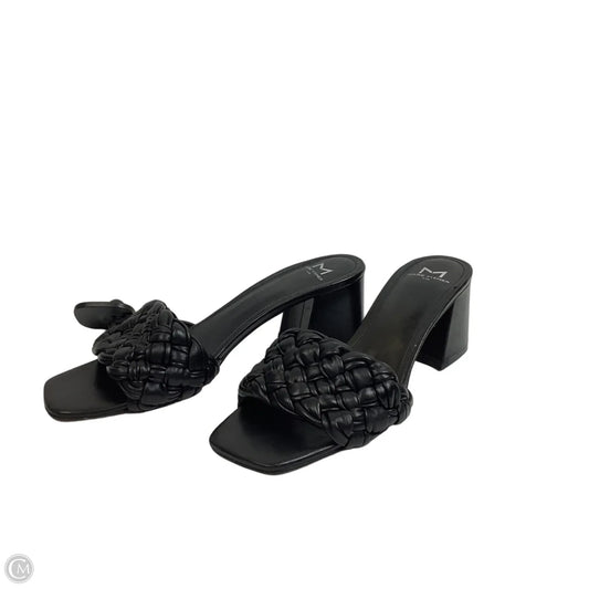 Sandals Heels Block By Marc Fisher In Black, Size: 8