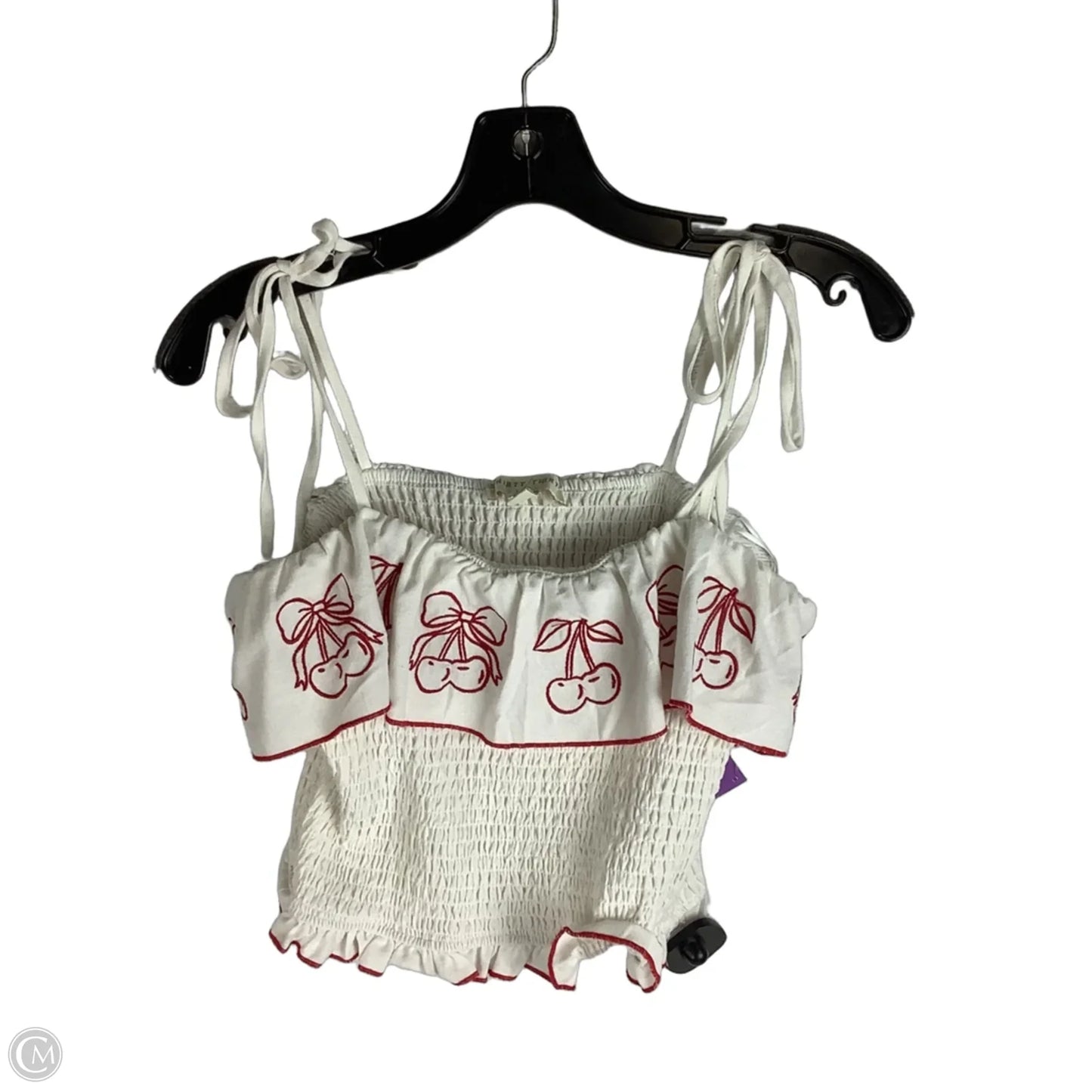 Top Sleeveless By Clothes Mentor In Red & White, Size: L