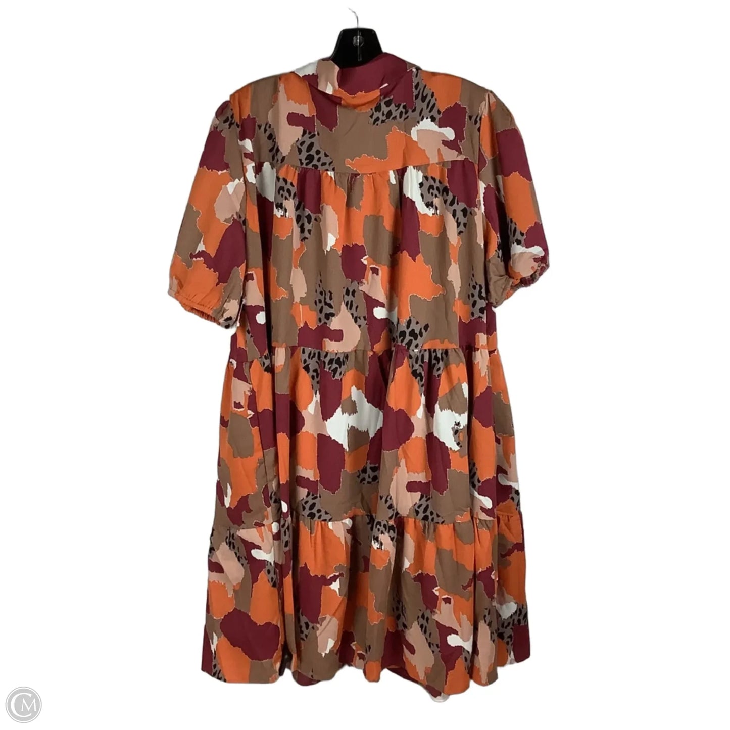 Dress Casual Short By Hayden La In Orange & Tan, Size: 1x