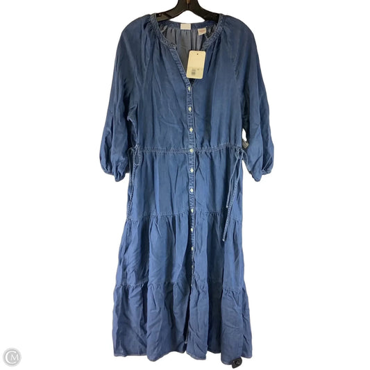 Dress Casual Midi By Levis In Blue, Size: S