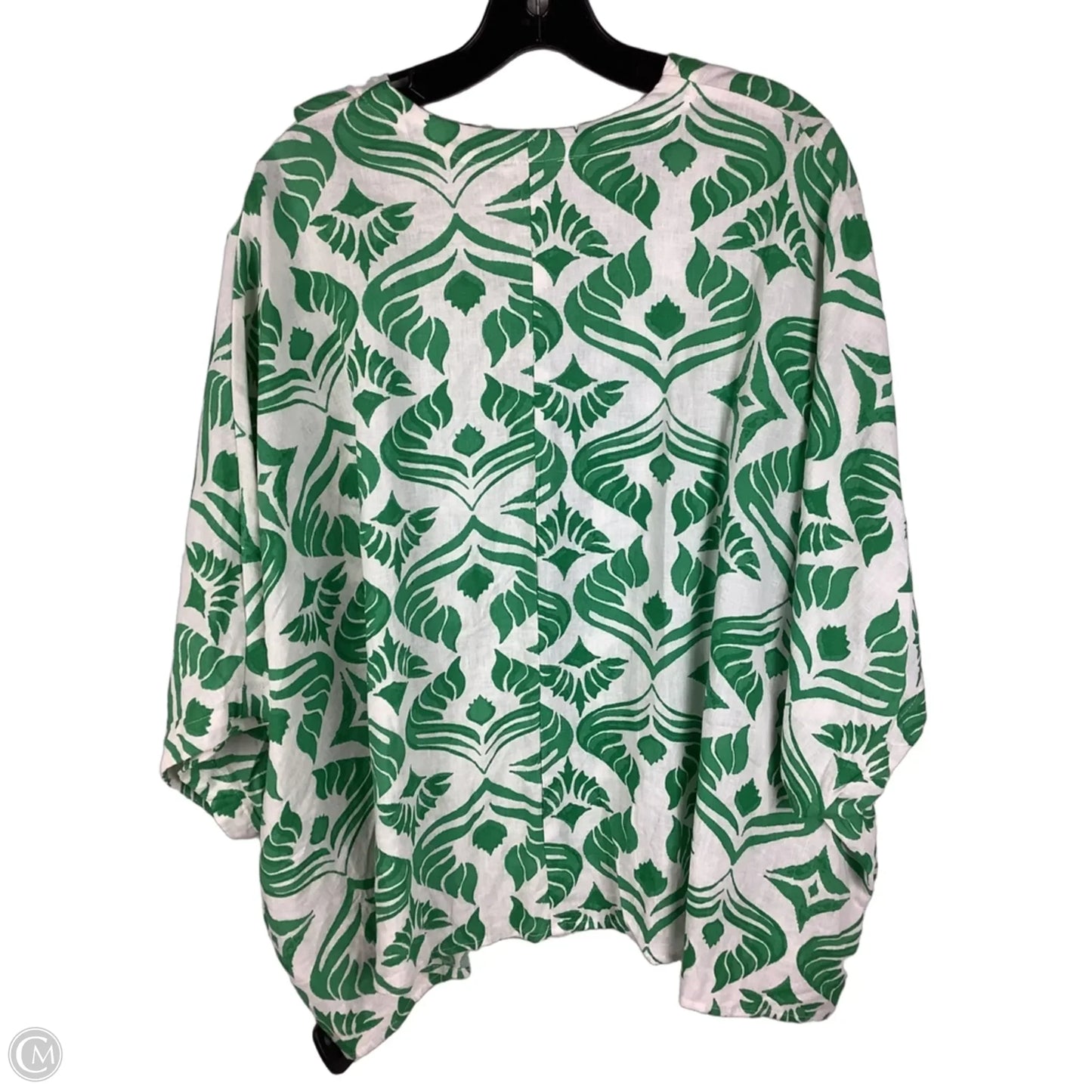Top Short Sleeve By Christian Siriano In Green, Size: Xl