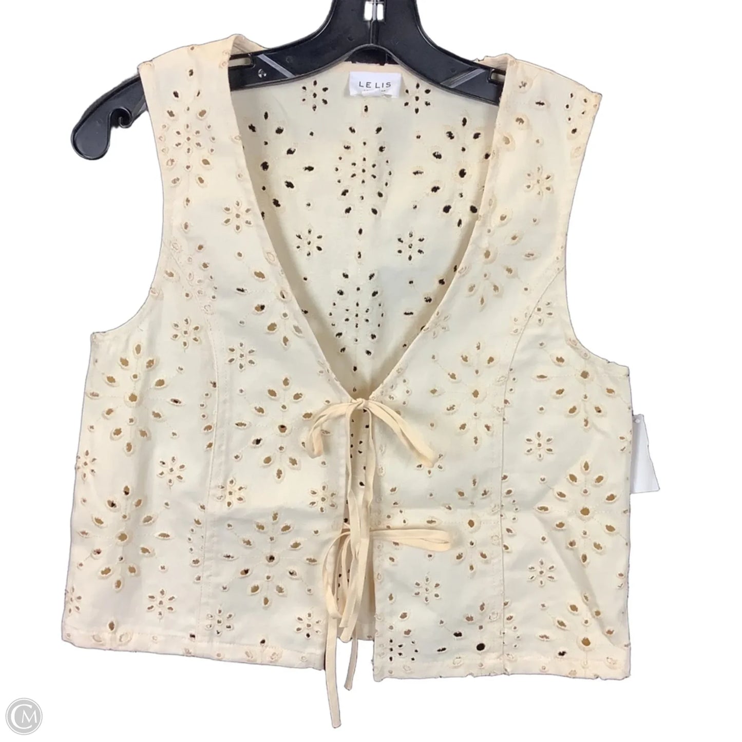 Top Sleeveless By Le Lis In Cream, Size: Xs