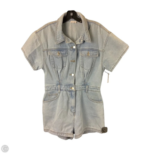 Romper By Le Lis In Blue Denim, Size: M