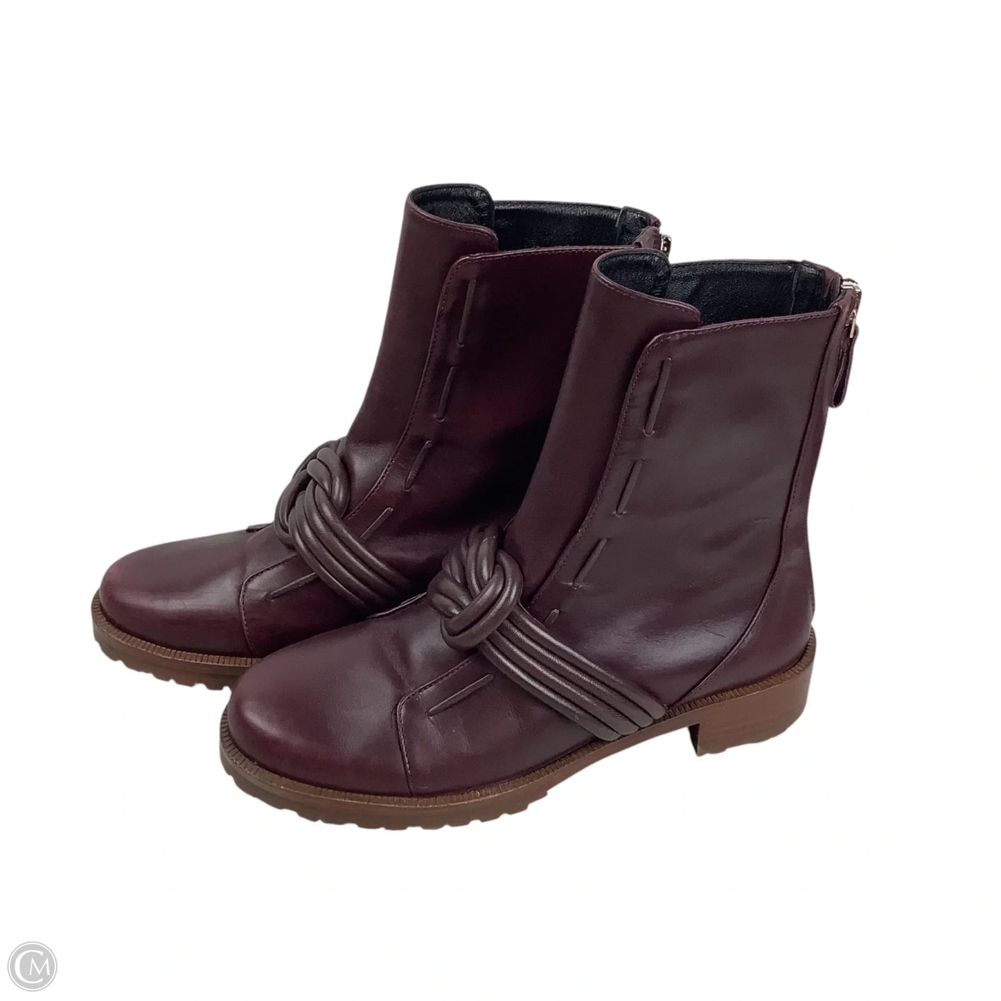 Boots Ankle Heels By Cma In Purple, Size: 36
