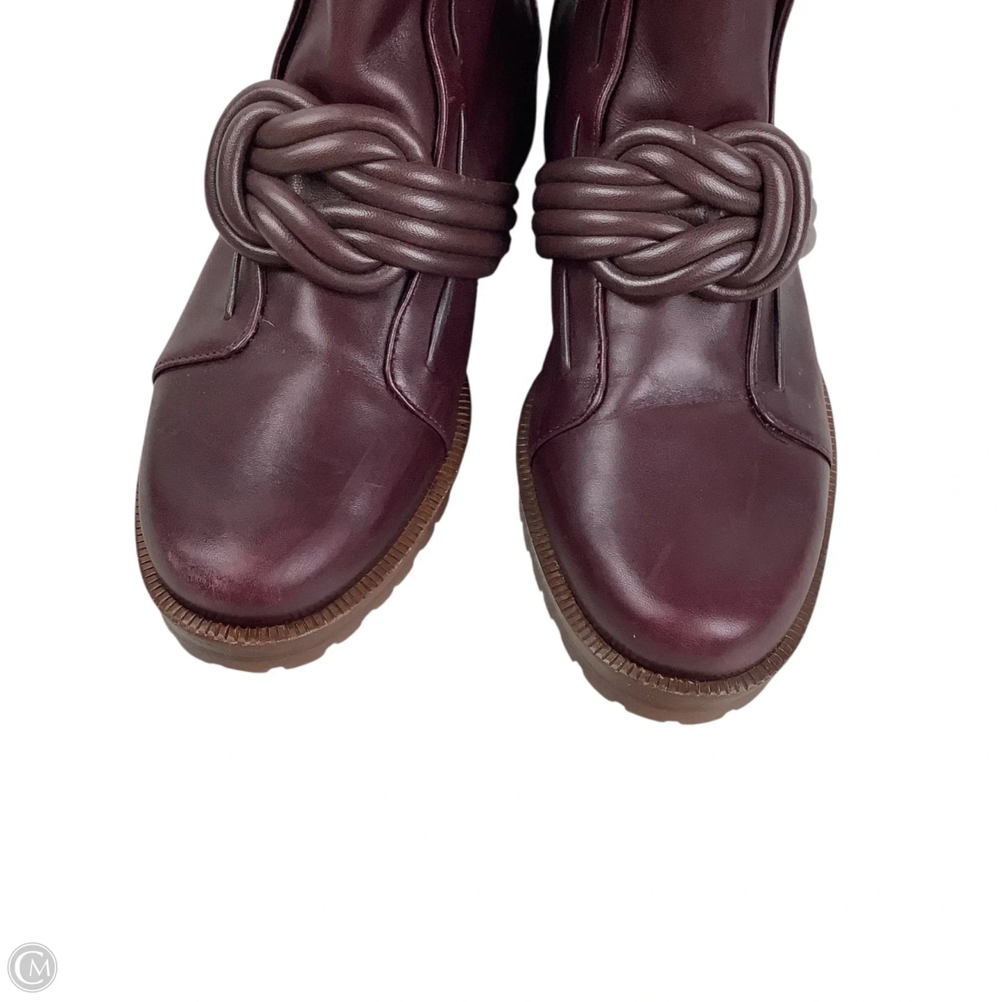 Boots Ankle Heels By Cma In Purple, Size: 36