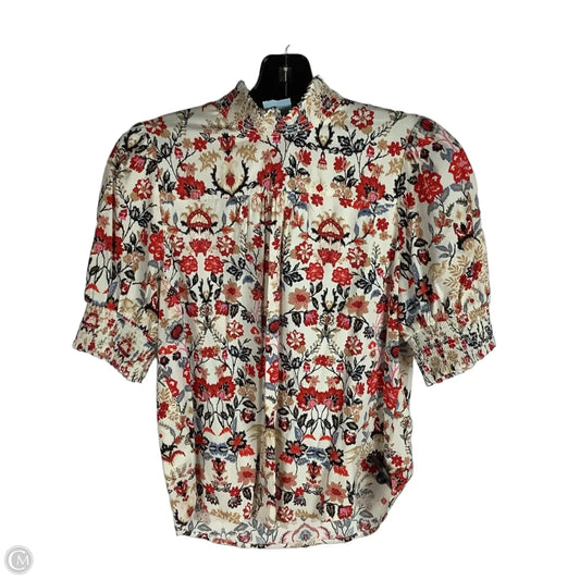 Top Short Sleeve By Loft In Multi-colored, Size: Xsp