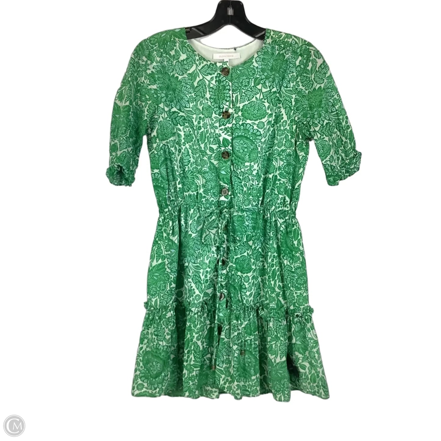 Dress Casual Short By Olivaceous In Green & White, Size: S