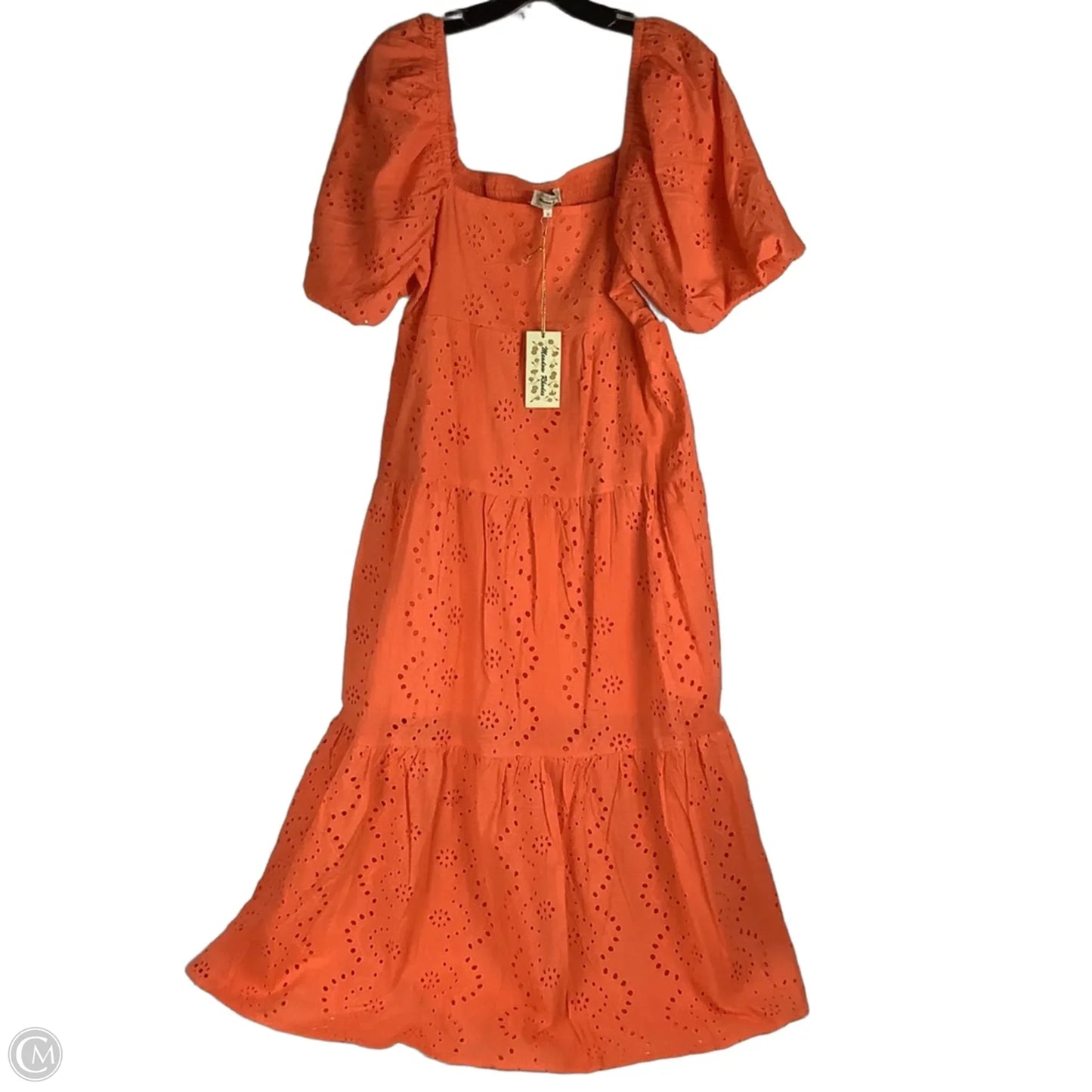 Dress Casual Midi By Cmc In Orange, Size: M