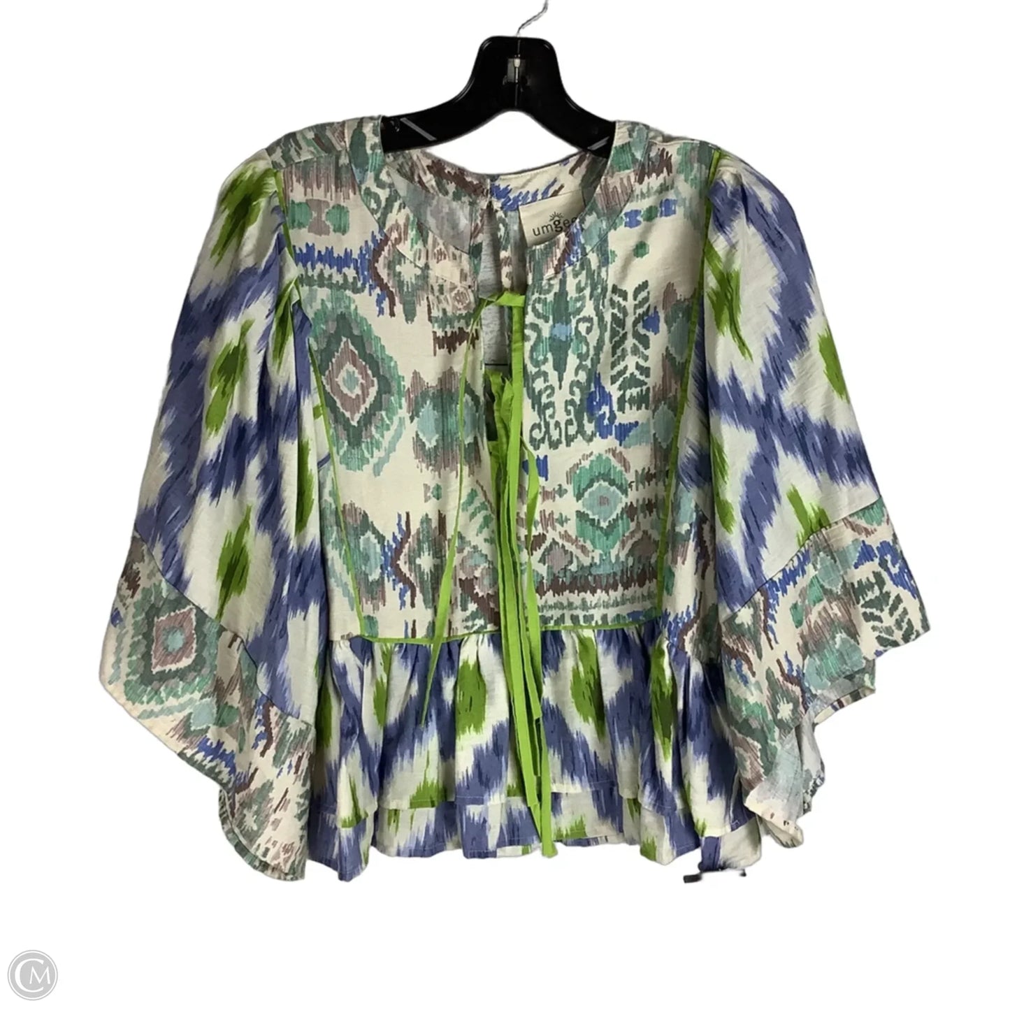 Top Short Sleeve By Umgee In Blue & Green, Size: M