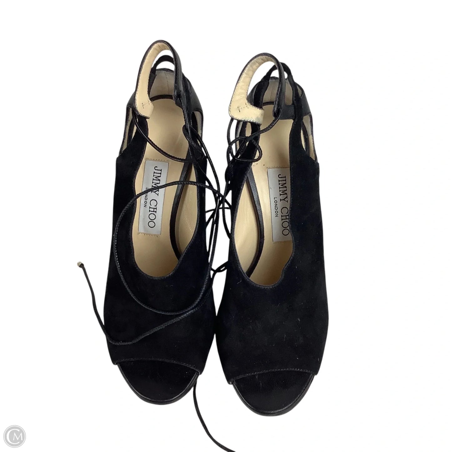 Shoes Luxury Designer By Jimmy Choo In Black, Size: 37.5