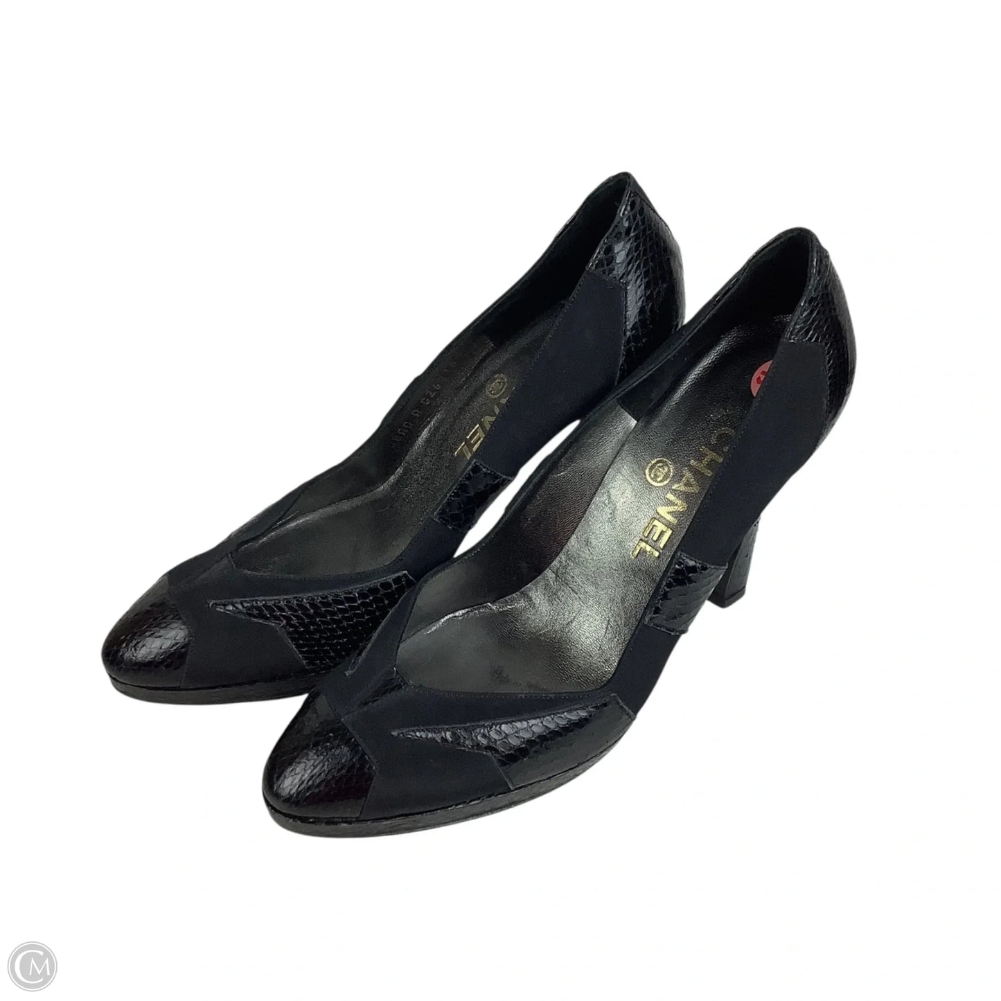 Shoes Luxury Designer By Chanel In Black, Size: 38.5