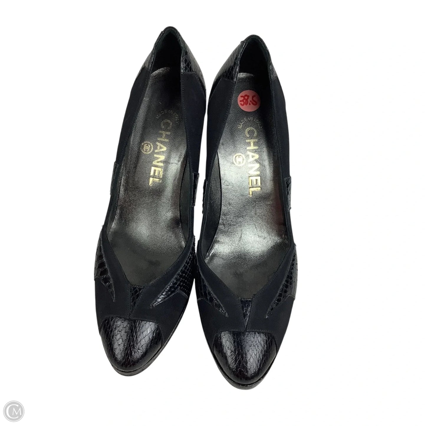Shoes Luxury Designer By Chanel In Black, Size: 38.5