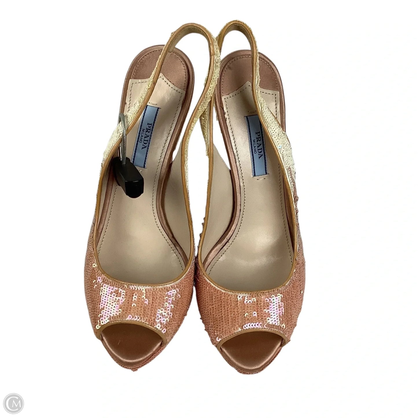 Shoes Luxury Designer By Prada In Pink, Size: 38