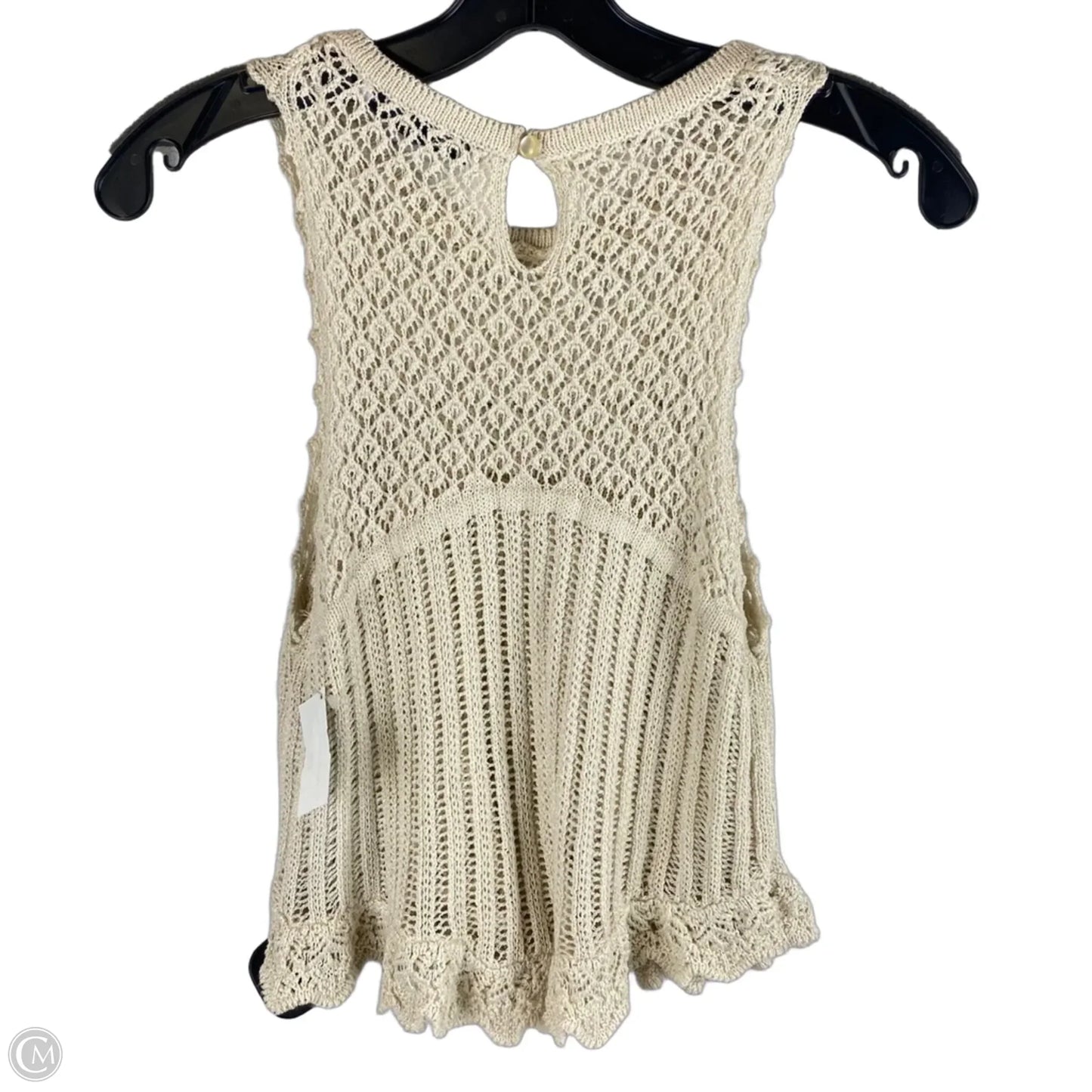 Top Sleeveless By Zara In Cream, Size: S