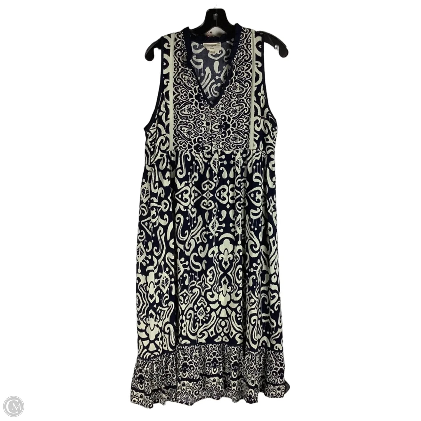 Dress Casual Maxi By Umgee In Blue & Cream, Size: S