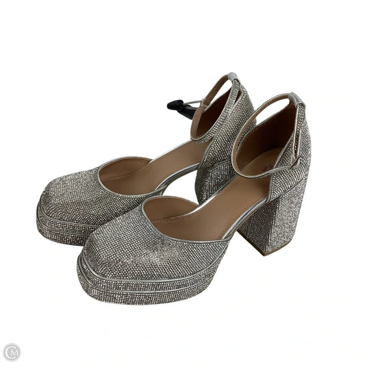 Shoes Heels Block By Wild Fable In Silver, Size: 8.5