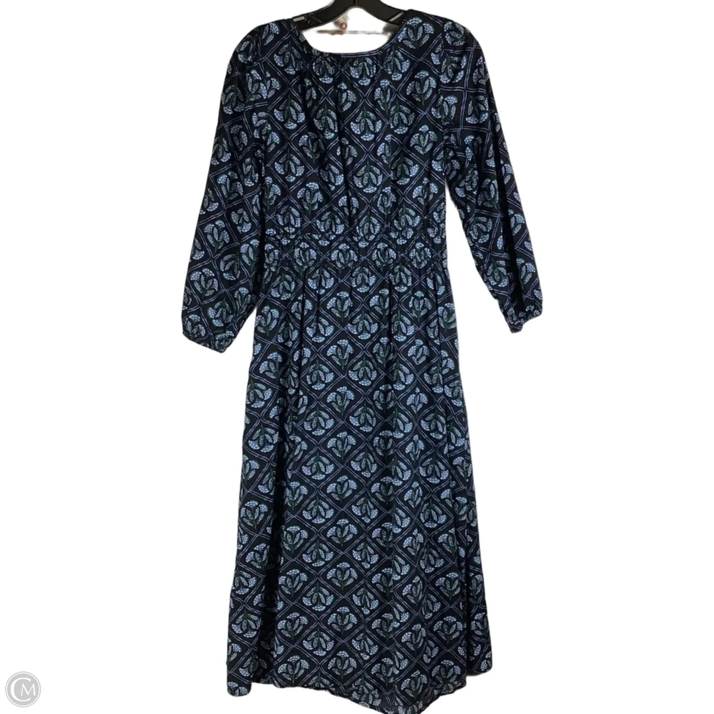 Dress Casual Midi By J. Crew In Black & Blue, Size: 6