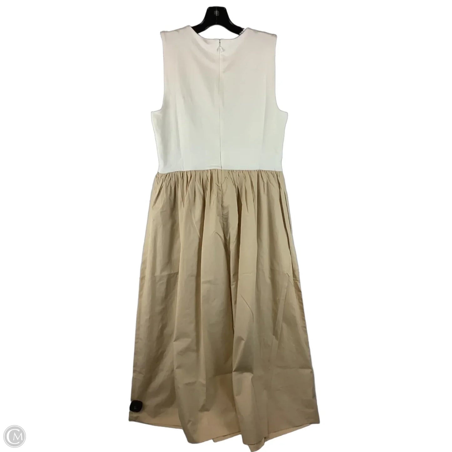 Dress Casual Maxi By Ann Taylor In Cream & White, Size: L