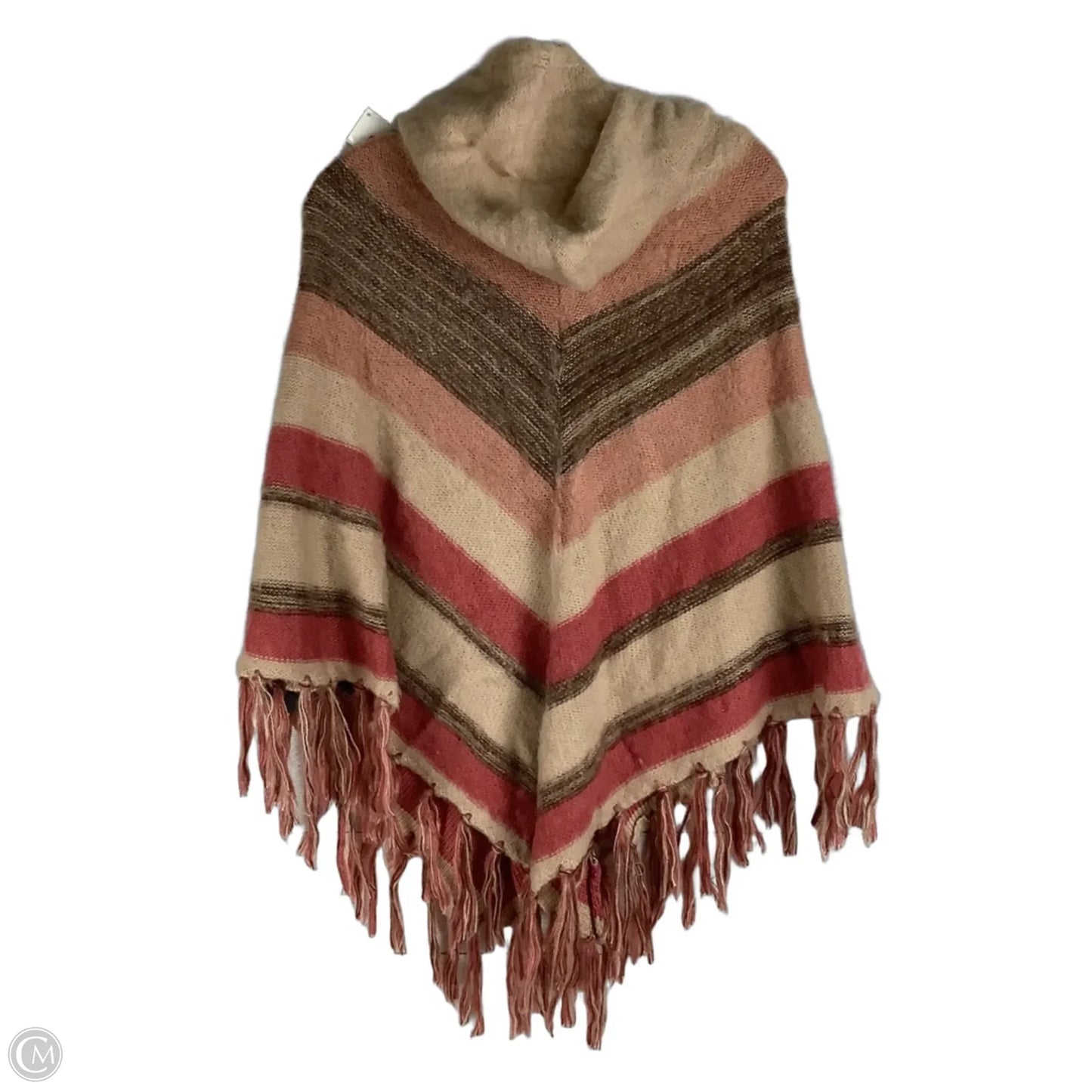 Poncho By Free People In Brown & Pink, Size: Osfm
