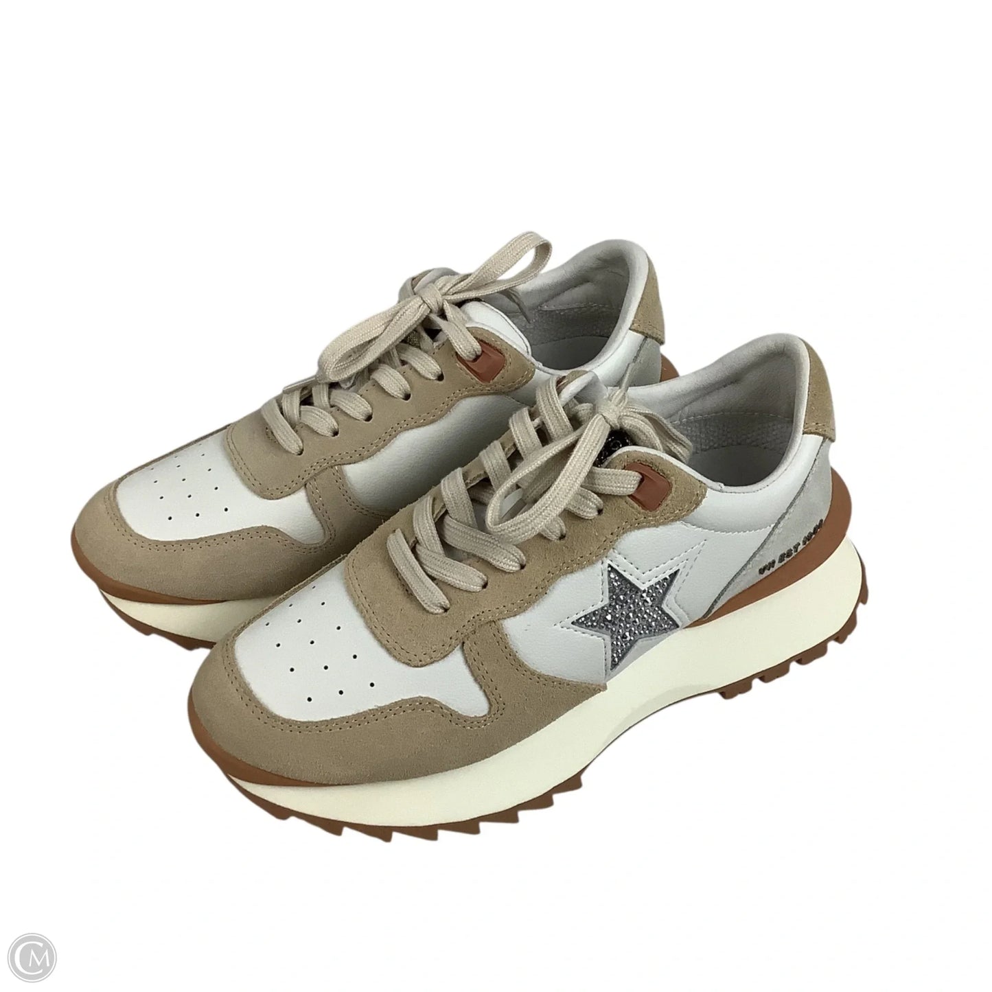 Shoes Sneakers By Vintage Havana In Cream & Tan, Size: 7