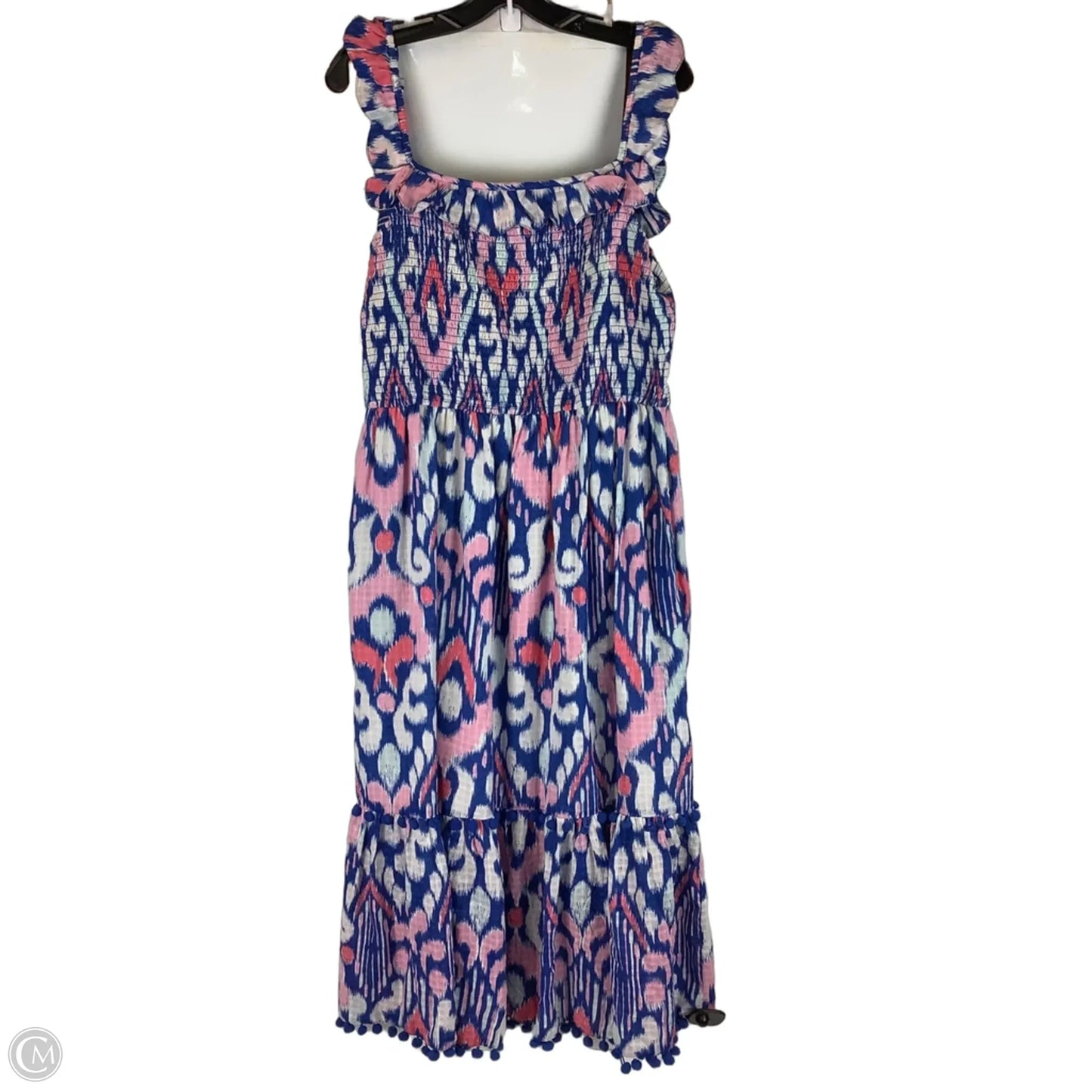 Dress Casual Midi By Crown And Ivy In Blue & Pink, Size: Xl