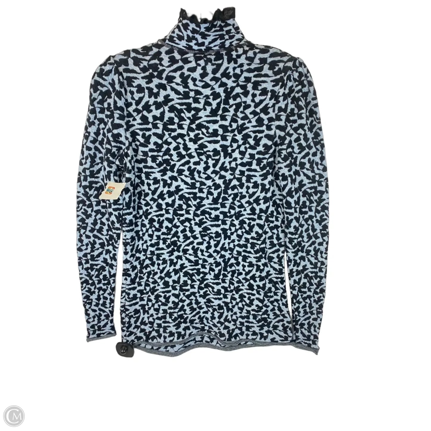 Top Long Sleeve By Nic + Zoe In Black & Blue, Size: Sp