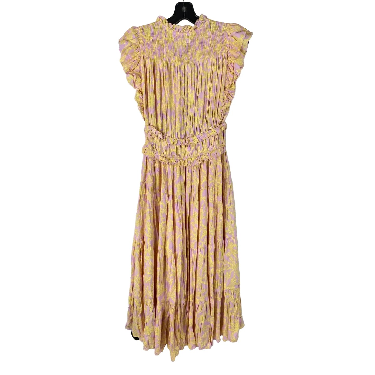 Dress Party Midi By Karlie In Pink & Yellow, Size: S