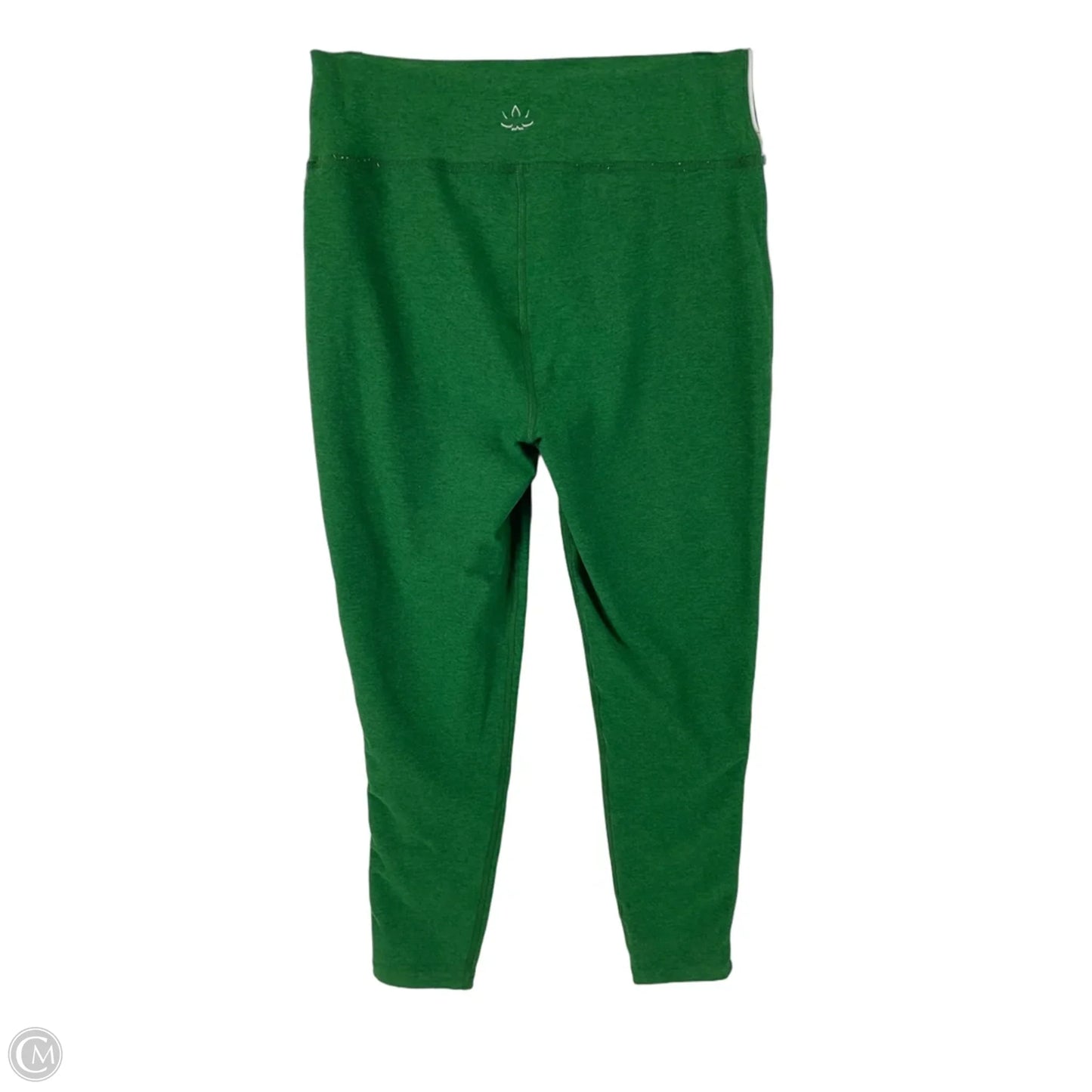 Athletic Leggings By Beyond Yoga In Green & White, Size: L