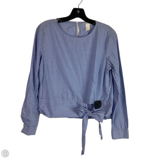 Top Long Sleeve By H&m In Striped Pattern, Size: 4