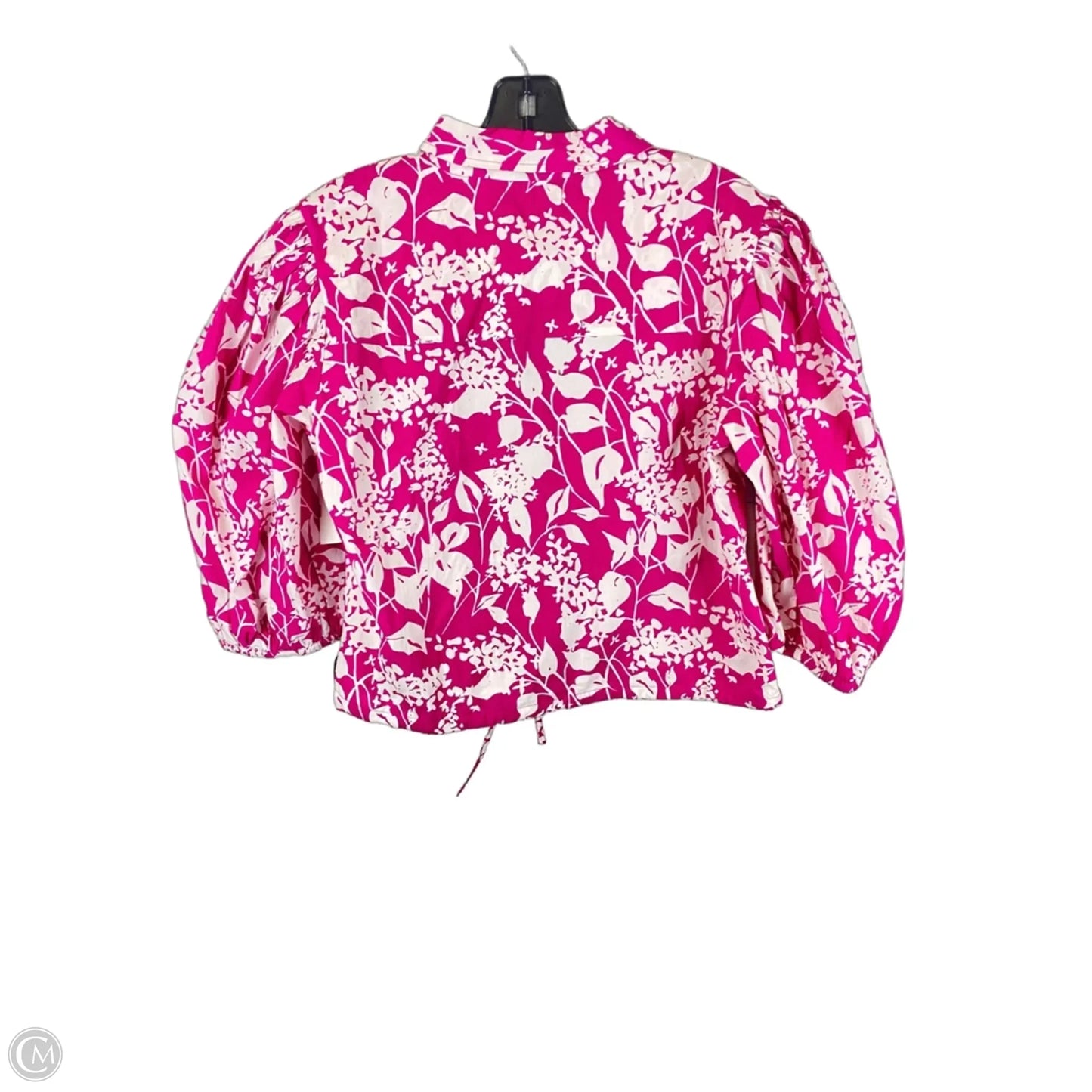 Top 3/4 Sleeve By Cmc In Pink & White, Size: M