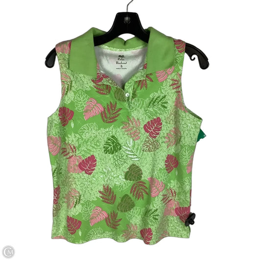 Top Sleeveless By Clothes Mentor In Green & Pink, Size: S