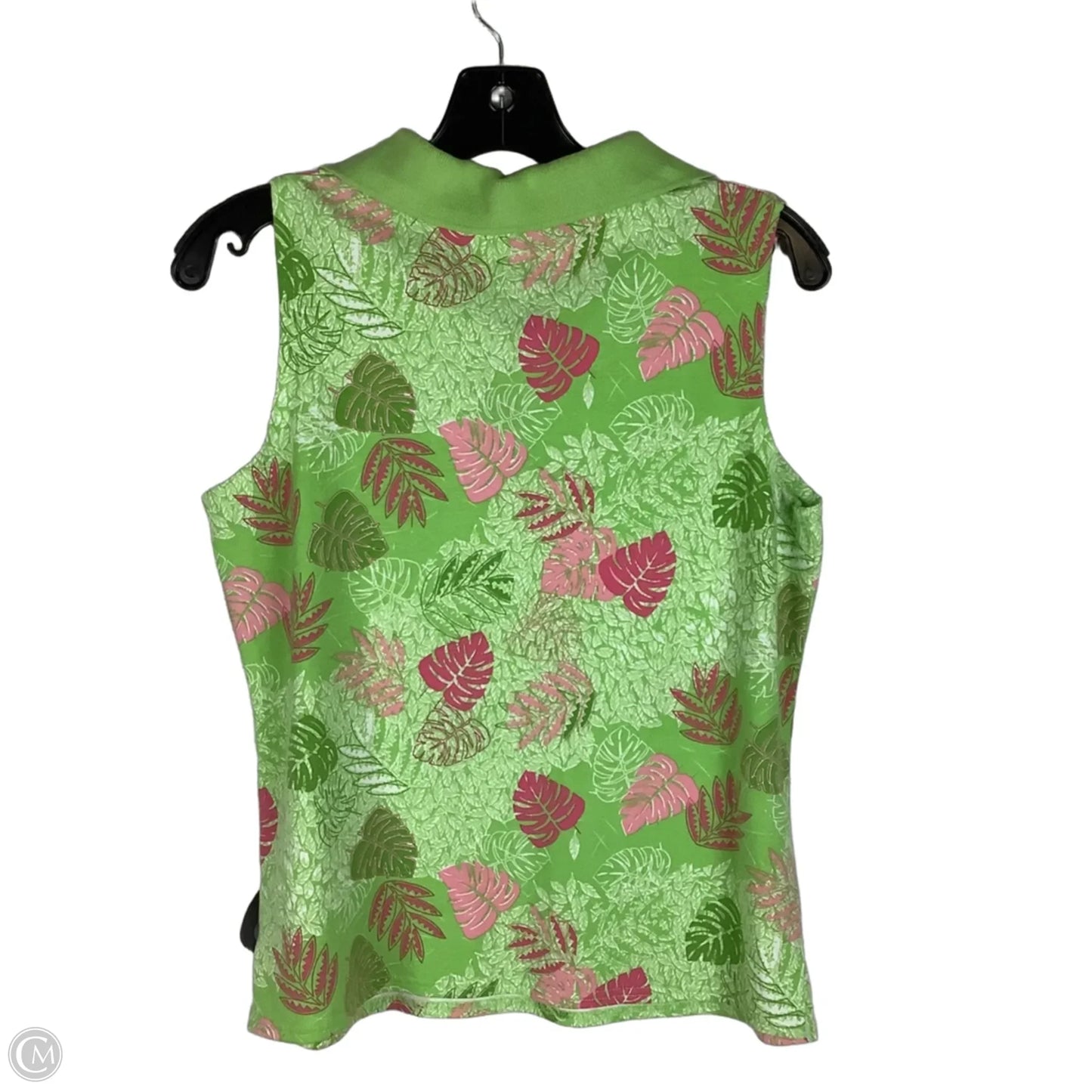 Top Sleeveless By Clothes Mentor In Green & Pink, Size: S