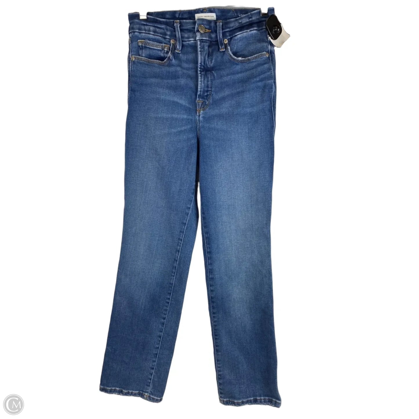 Jeans Straight By Good American In Blue Denim, Size: 2