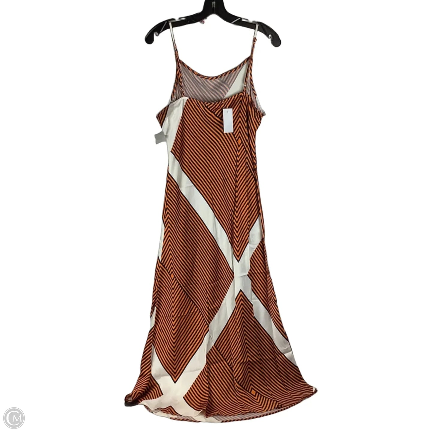 Dress Party Long By Loft In Orange & White, Size: 10