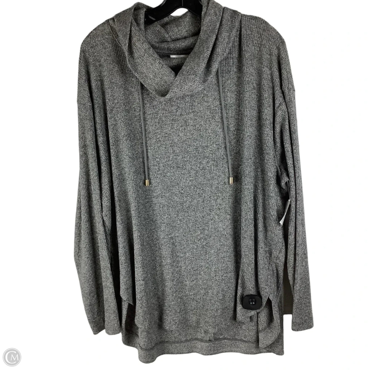 Top Long Sleeve By Ava & Viv In Grey, Size: 1x