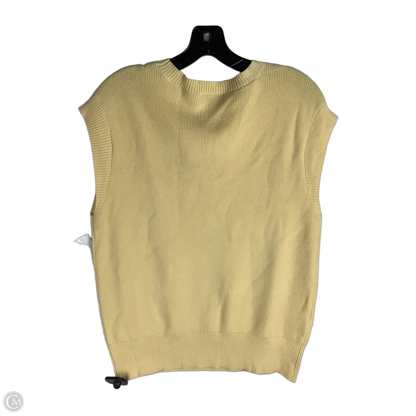 Sweater Short Sleeve By Loft In Yellow, Size: M