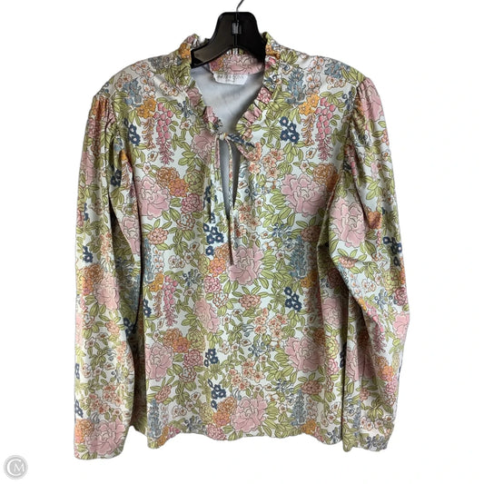 Top Long Sleeve By Cma In Floral Print, Size: Xl