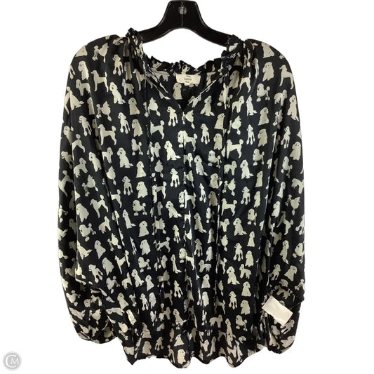 Top 3/4 Sleeve By Entro In Black & White, Size: L