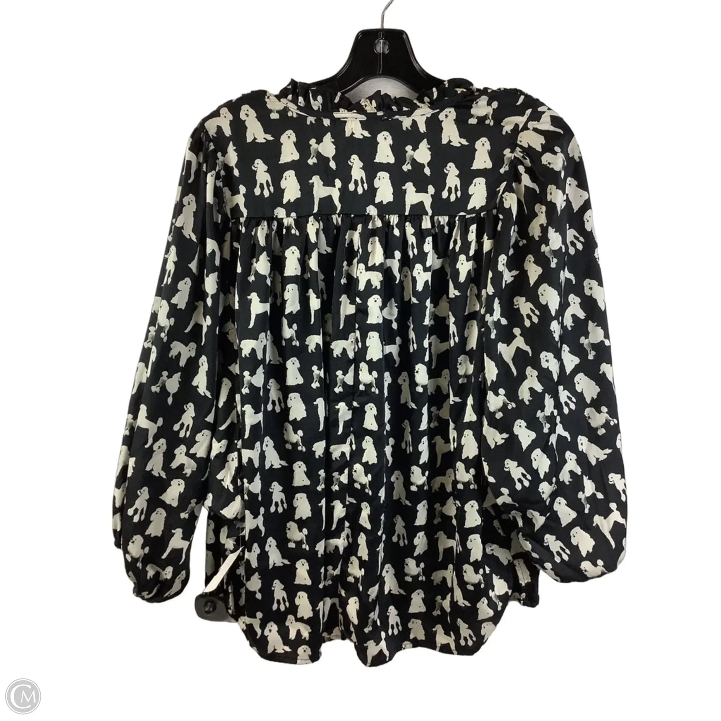 Top 3/4 Sleeve By Entro In Black & White, Size: L