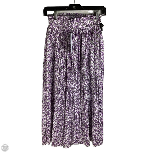 Skirt Midi By Exlura In Purple & White, Size: S