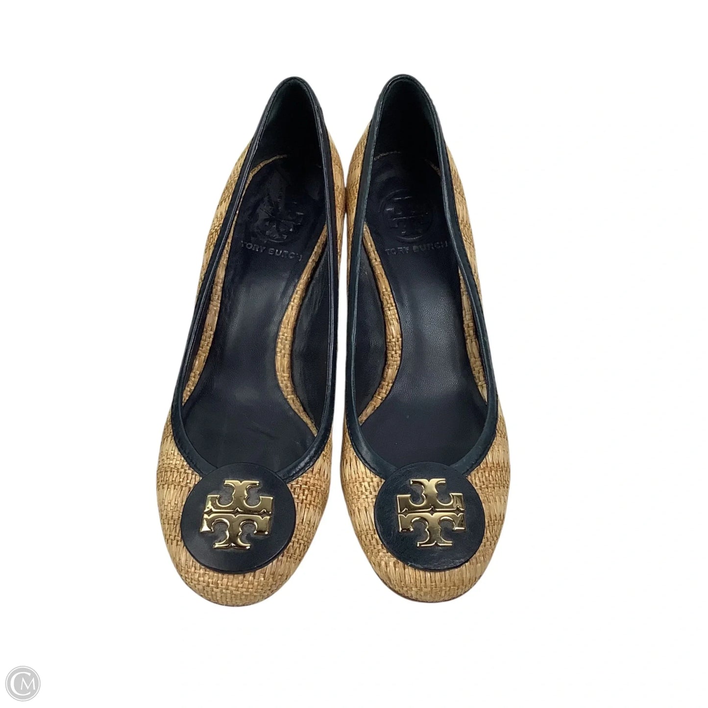 Shoes Designer By Tory Burch In Black & Tan, Size: 7.5