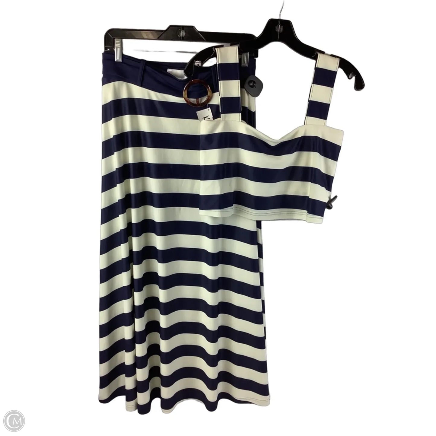Skirt Set 2pc By Cma In Blue & White, Size: S