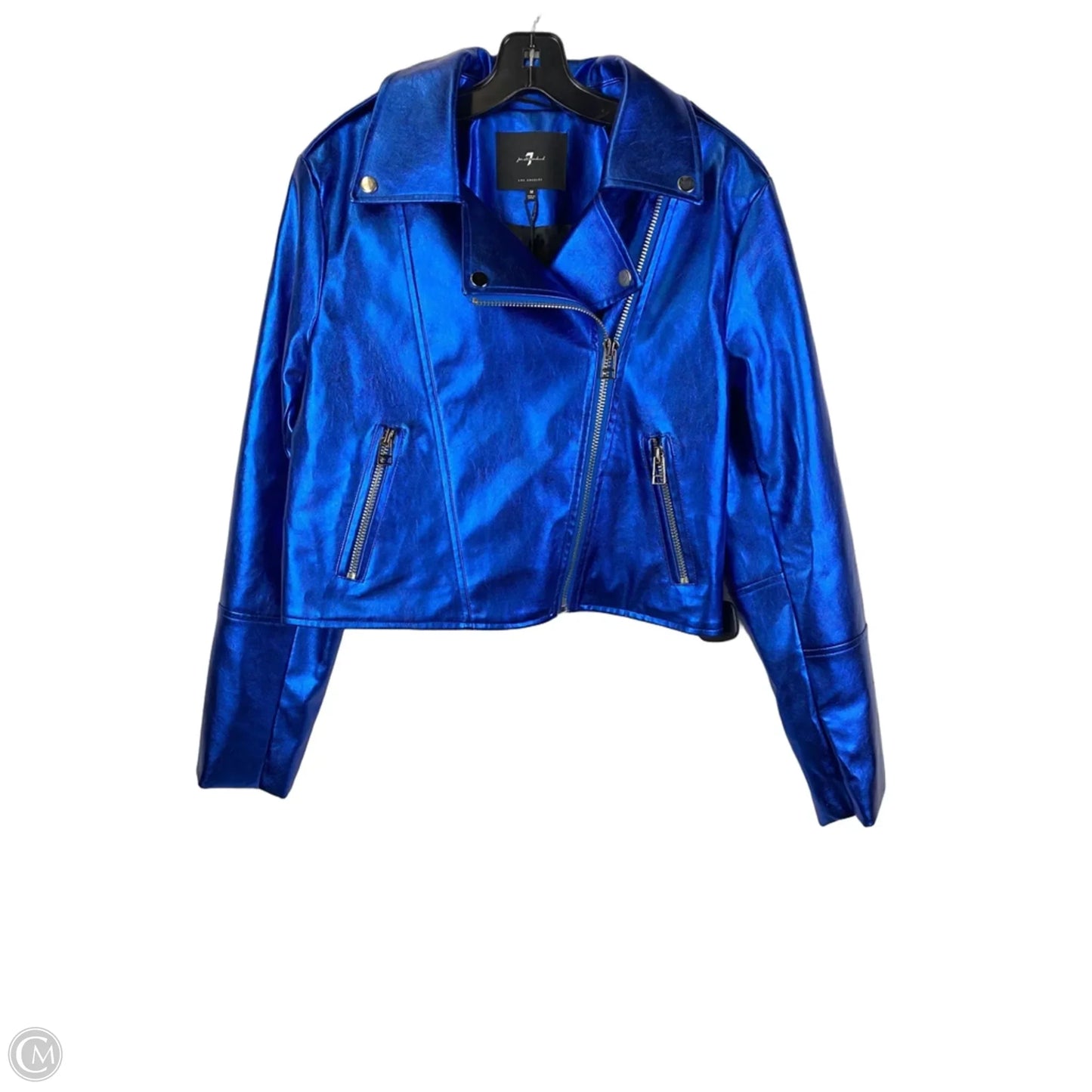 Jacket Moto By 7 For All Mankind In Blue, Size: M