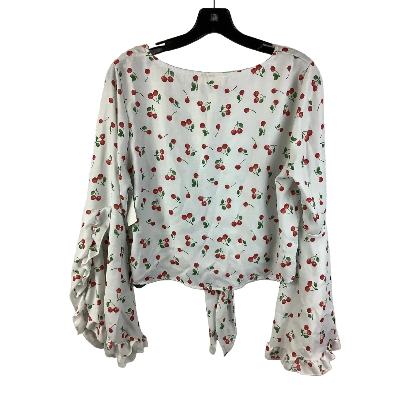 Top Long Sleeve By Altard State In Red & White, Size: L