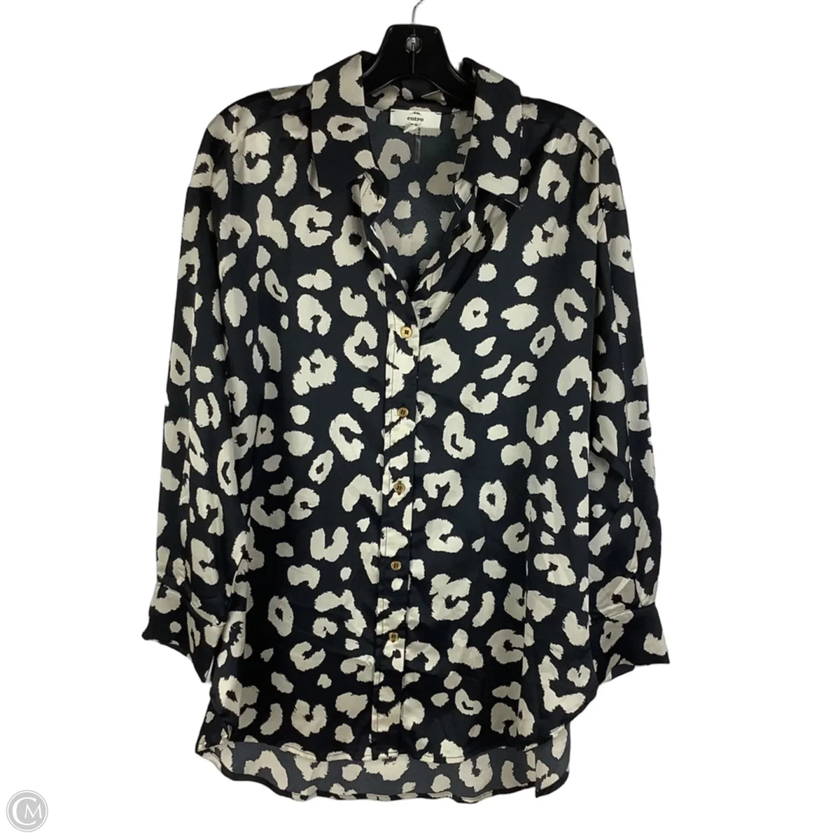 Top Long Sleeve By Entro In Leopard Print, Size: M