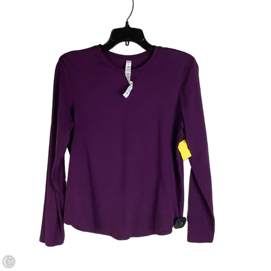 Athletic Top Long Sleeve Crewneck By Lululemon In Purple, Size: 6