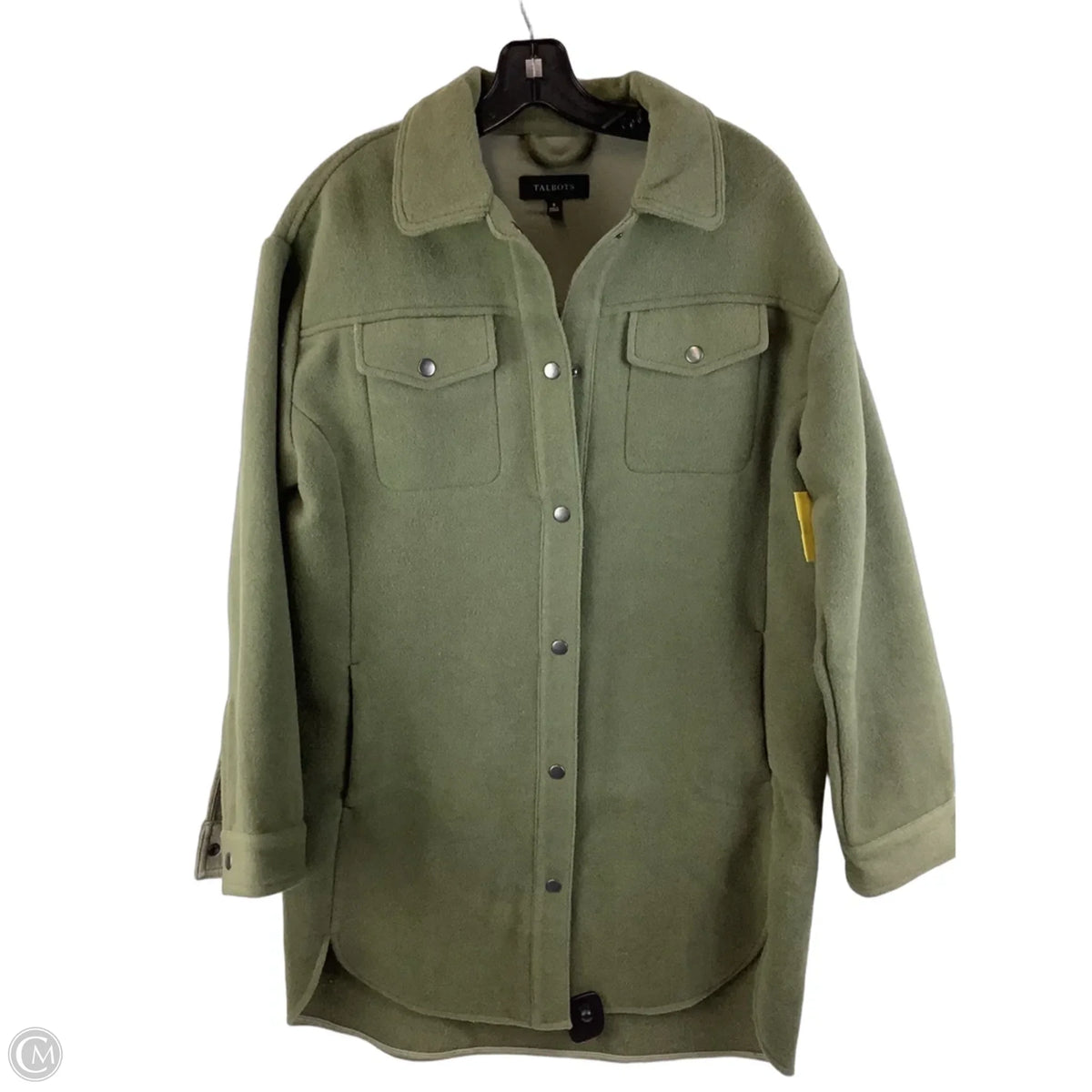 Coat Wool By Talbots In Green, Size: S