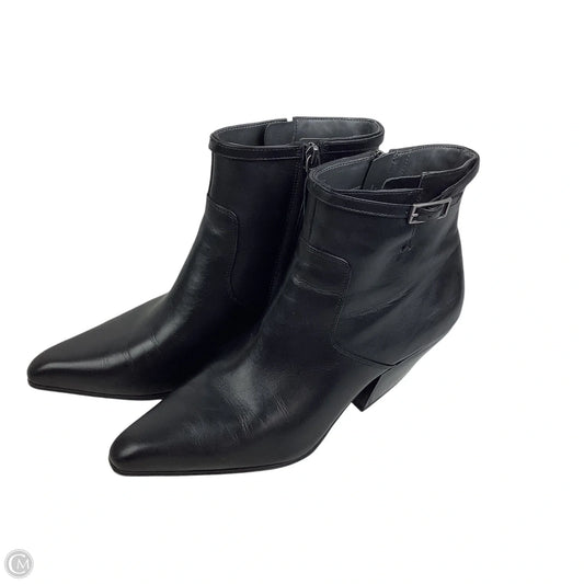Boots Leather By Franco Sarto In Black, Size: 10