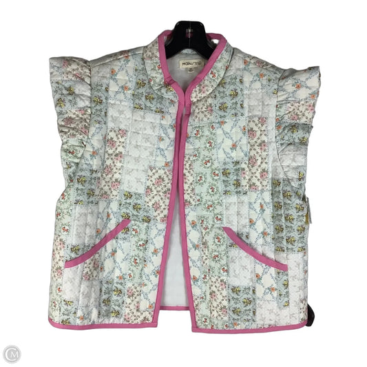 Vest Puffer & Quilted By Main Strip In Floral Print, Size: M